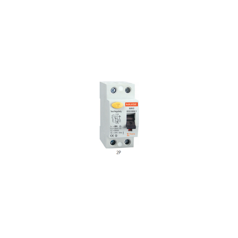Interruptor Diferencial SGR, 25A, 10mA Clase A