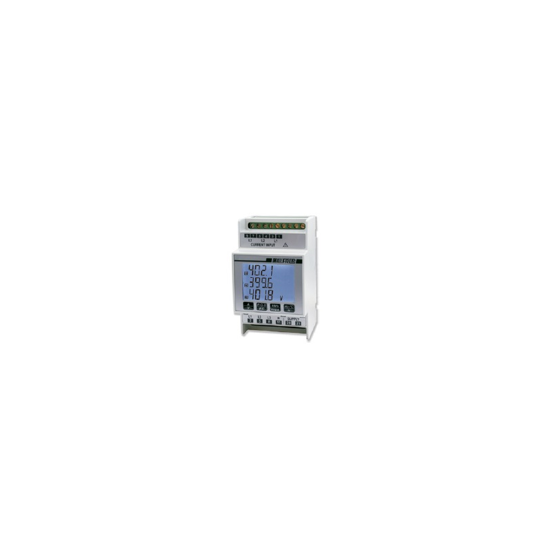 Analizador miniaturizado LCD con medida de THD y comunicación RS485 - 230V AC/DC