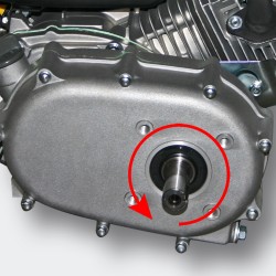 Detalle Motor Gasolina Tipo OHV  9CV  - Eje 22mm Arranque Electrico y Embrague