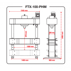 Detalles PRENSA HIDRAULICA FTX-100-PHM