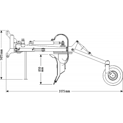 Polidozer Pesado Acumulador Hidraulico y Oscilador ZEPPELIN - 2400 mm - Medidas